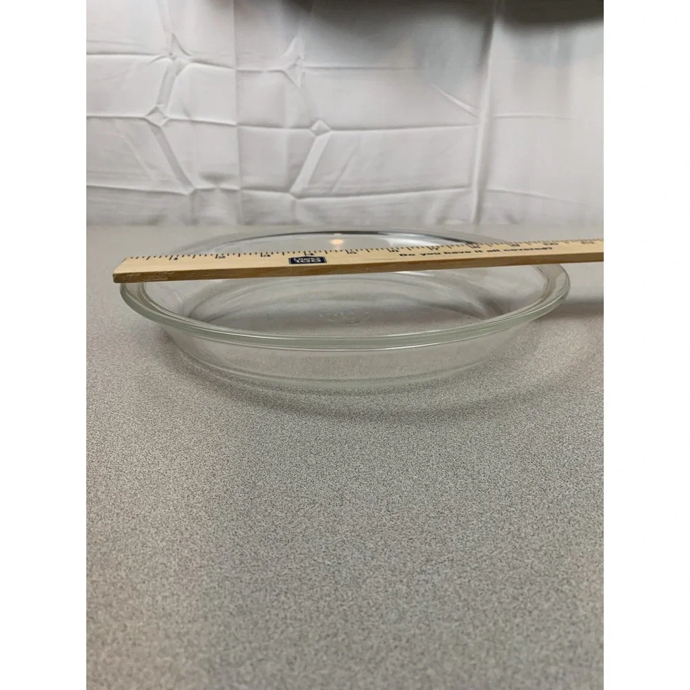 PYREX #209 Pie Dish 9‎ Inch Baking Plate Clear Glass CC-21 Made In USA Ovenware